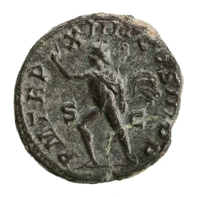 As - Severus Alexander P M TR P XIIII COS III P P S C; Sol back
