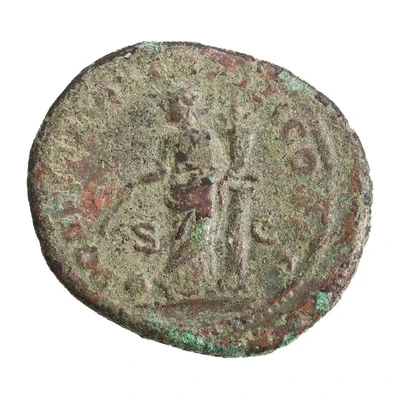 As - Severus Alexander PONTIF MAX TR P III C OS P P S C; Providentia back