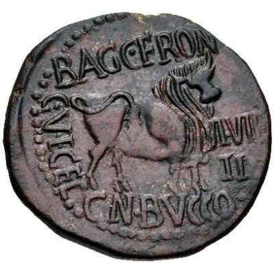 As - Tiberius BAGG FRON C V I CEL II VIR II CN BVCCO back