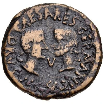 As - Tiberius C V T DRVSVS GERMANICVS CAESARES back