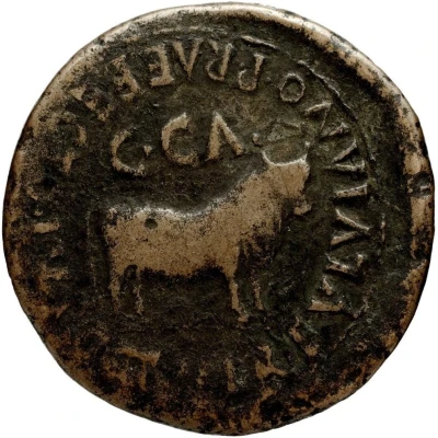 As - Tiberius LVPO II VIR FVLVIANO PRAEFECTO C C A back