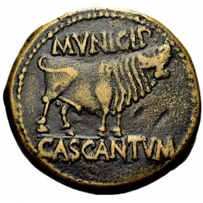 As - Tiberius MVNICIP CASCANTVM back