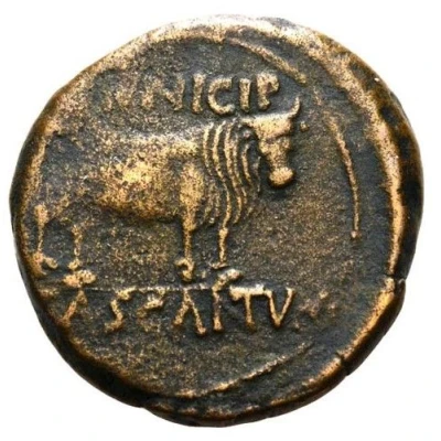 As - Tiberius MVNICIP CASCANTVM back