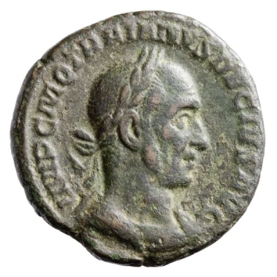 As - Trajan Decius VICTORIA AVG S C; Victory front