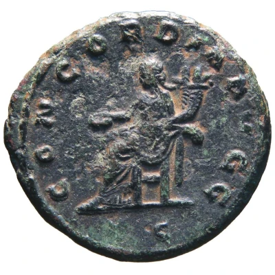 As - Trebonianus Gallus CONCORDIA AVGG S C; Concordia back