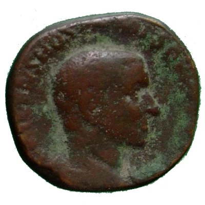 As - Trebonianus Gallus PRINCIPI IVVENTVTIS S C; Apollo front