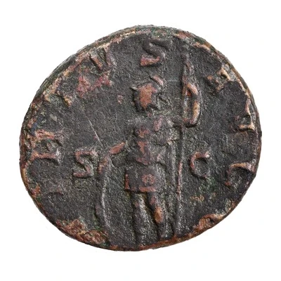 As - Trebonianus Gallus VIRTVS AVGG S C; Virtus back