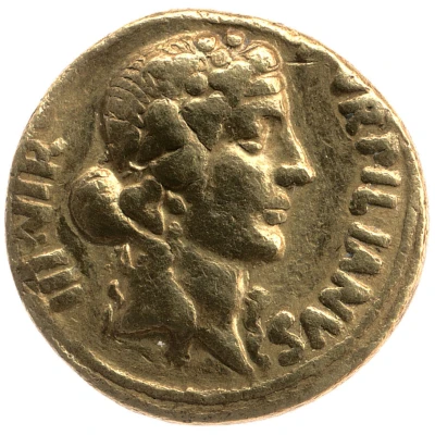 Aureus AVGVSTO OB C S; Liber 19 BC - 4 BC front
