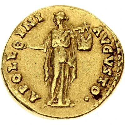 Aureus - Antoninus Pius APOLLINI AVGVSTO; Apollo back