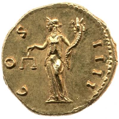 Aureus - Antoninus Pius COS IIII; Aequitas back