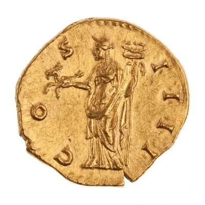Aureus - Antoninus Pius COS IIII; Felicitas back