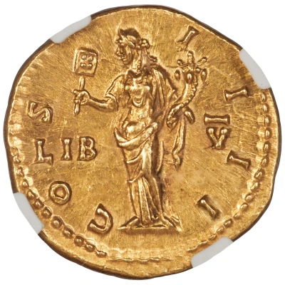Aureus - Antoninus Pius COS IIII LIB V; Liberalitas back