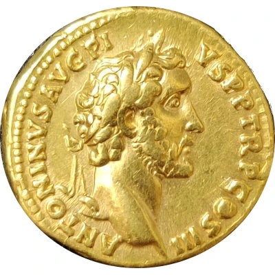 Aureus - Antoninus Pius IOVI STATORI; Jupiter front
