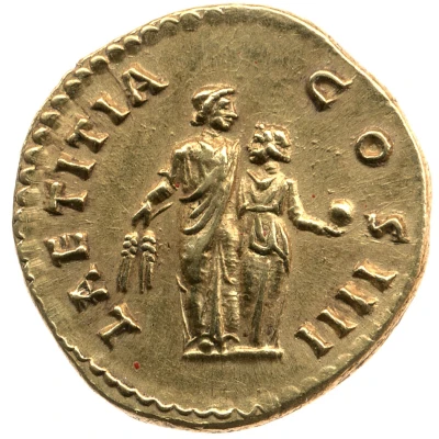Aureus - Antoninus Pius LAETITIA COS IIII; Ceres back