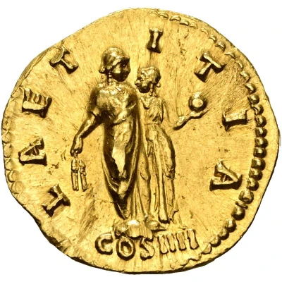 Aureus - Antoninus Pius LAETITIA COS IIII; Ceres back
