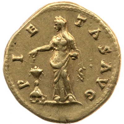 Aureus - Antoninus Pius PIETAS AVG; Pietas back