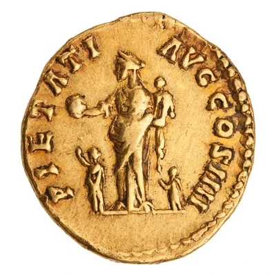 Aureus - Antoninus Pius PIETATI AVG COS IIII; Pietas back