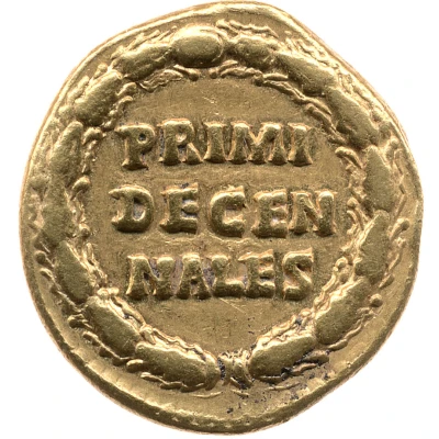 Aureus - Antoninus Pius PRIMI DECENNALES back