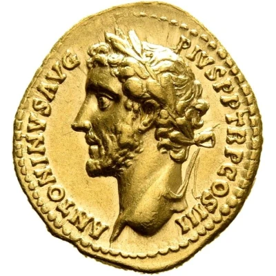 Aureus - Antoninus Pius ROMA AETERNA; Roma front