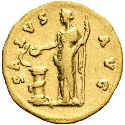 Aureus - Antoninus Pius SALVS AVG; Salus back