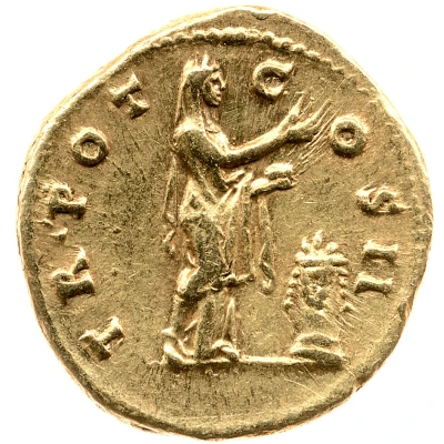 Aureus - Antoninus Pius TR P COS II; Pietas back