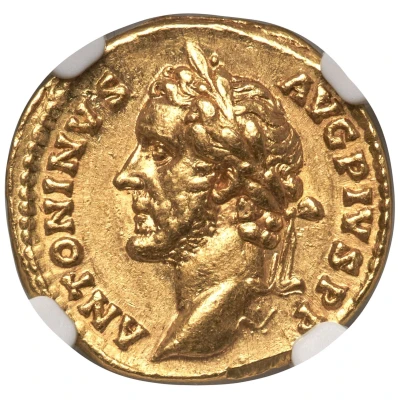 Aureus - Antoninus Pius TR P COS II; Pietas front
