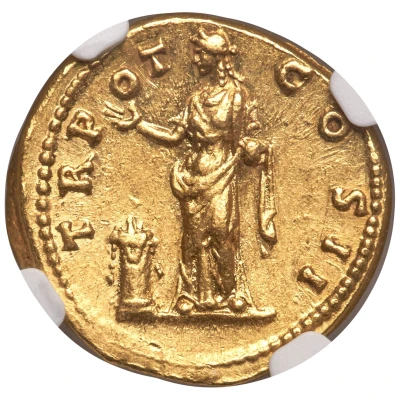 Aureus - Antoninus Pius TR P COS II; Pietas back