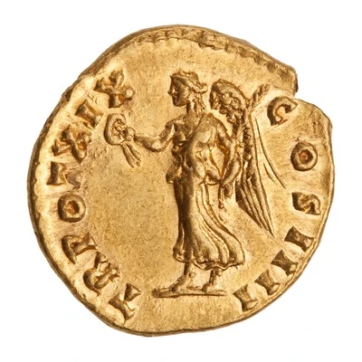 Aureus - Antoninus Pius TR POT XIX COS IIII; Victory back