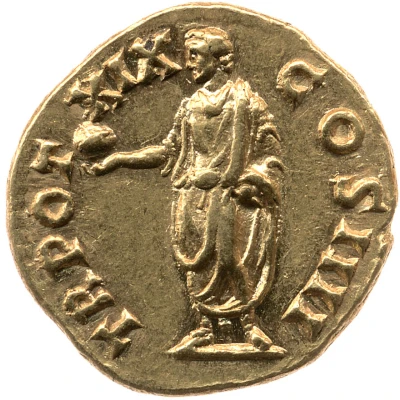 Aureus - Antoninus Pius TR POT XIX COS IIII back