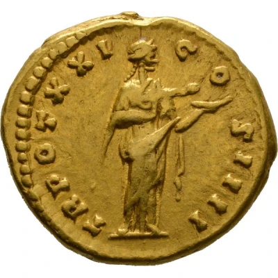 Aureus - Antoninus Pius TR POT XXI COS IIII; Salus back