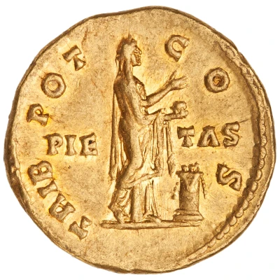 Aureus - Antoninus Pius TRIB POT COS PIETAS; Pietas front