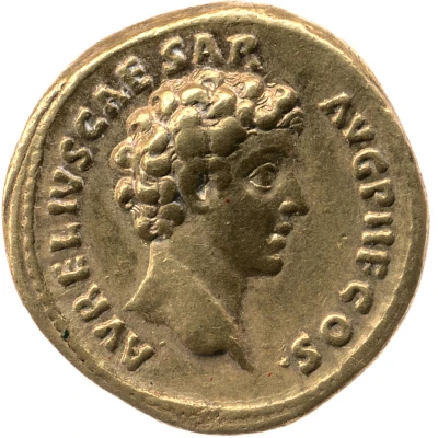 Aureus - Antoninus Pius and Marcus Aurelius AVRELIVS CAESAR AVG P II F COS front