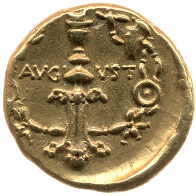 Aureus - Augustus AVGVST 17 BC back