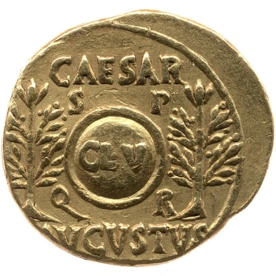 Aureus - Augustus CAESAR AVGVSTVS S P Q R CL V 20 BC - 19 BC back