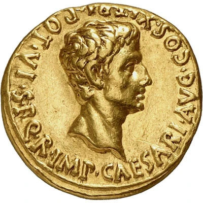 Aureus - Augustus CIVIB ET SIGN MILIT A PART RECVP 18 BC - 17 BC front