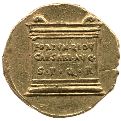 Aureus - Augustus FORTVN REDV CAESARI AVG S P Q R 20 BC - 19 BC back