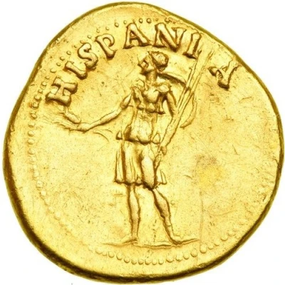 Aureus - Augustus HISPANIA; Victory back