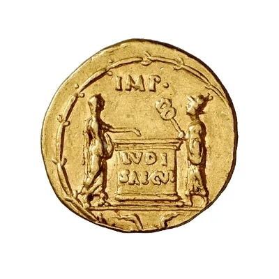 Aureus - Augustus IMP LVDI SAECVL 18 BC - 17 BC back