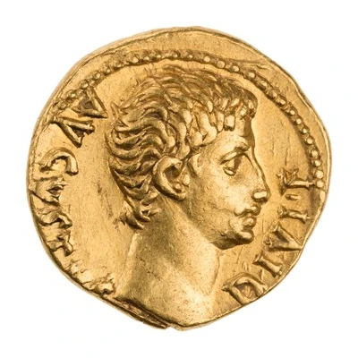 Aureus - Augustus IMP X ACT; Apollo 15 BC - 13 BC front
