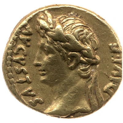 Aureus - Augustus IMP XII ACT; Apollo 11 BC - 10 BC front