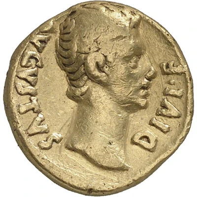 Aureus - Augustus IMP XII SICIL; Diana 11 BC - 10 BC front