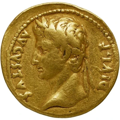 Aureus - Augustus IMP XII 11 BC - 10 BC front