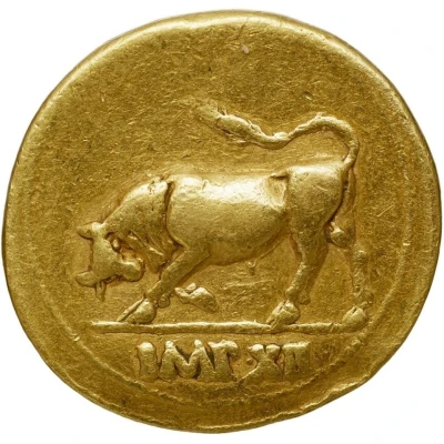 Aureus - Augustus IMP XII 11 BC - 10 BC back