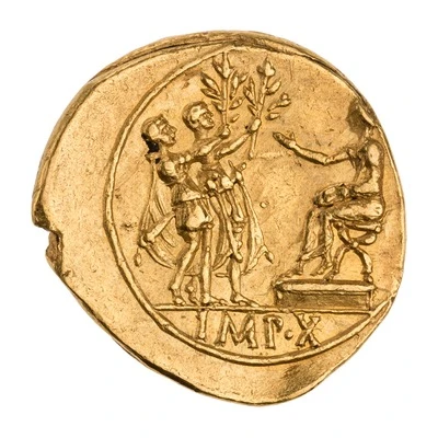 Aureus - Augustus IMP X 15 BC - 13 BC back