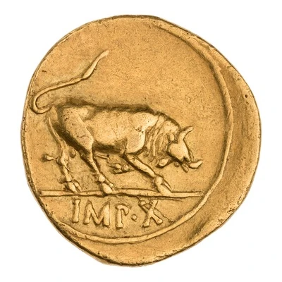Aureus - Augustus IMP X 15 BC - 13 BC back