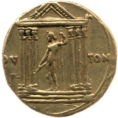 Aureus - Augustus IOV TON; Jupiter 19 BC back