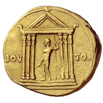 Aureus - Augustus IOV TON; Jupiter 19 BC back