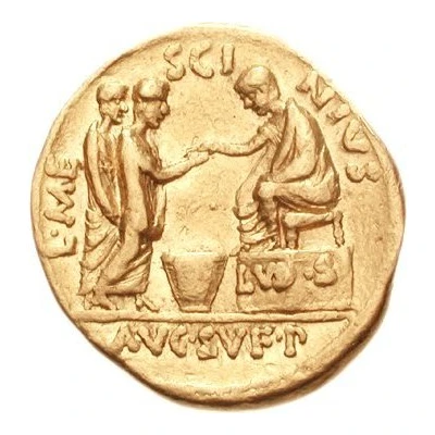 Aureus - Augustus L MESCINIVS AVG SVF P 16 BC - 15 BC back