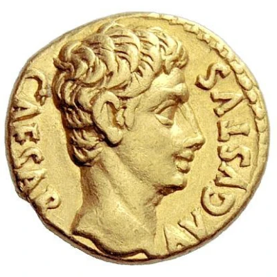 Aureus - Augustus OB CIVIS SERVATOS 19 BC front