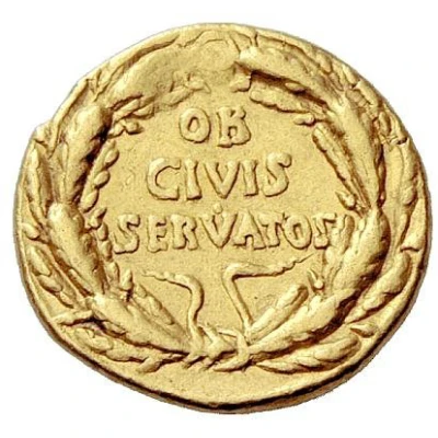 Aureus - Augustus OB CIVIS SERVATOS 19 BC back